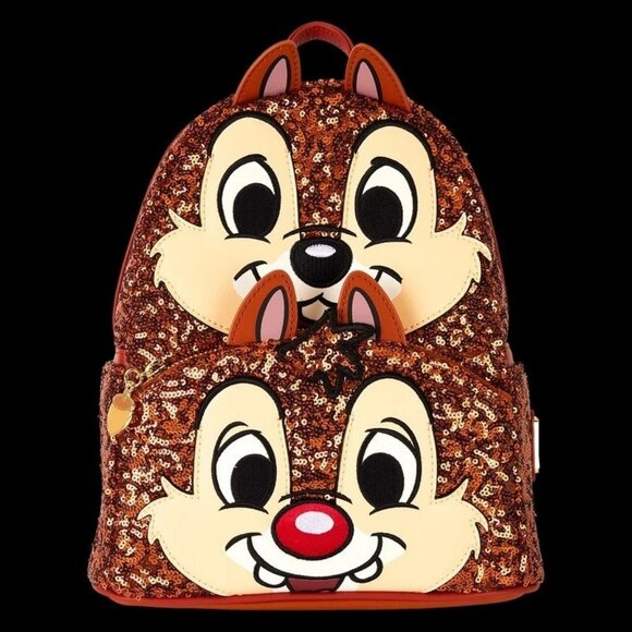 Loungefly Chip 'n' Dale Exclusive Sequin NWT - Picture 1 of 6